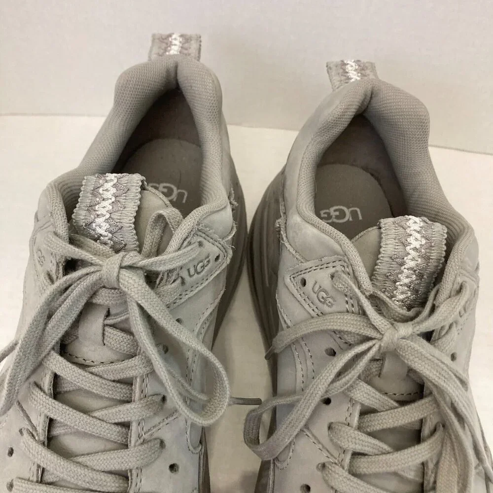 UGG CA805‎ Nubuck Leather Sneakers Women's Size 10 Gray Goat Shoes